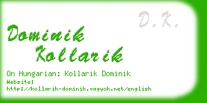 dominik kollarik business card